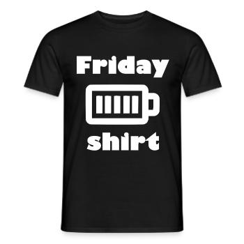 Friday Shirt Kaffeebecher Motiv - Männer T-Shirt - Schwarz - Vorne - AI Model Male 178 light (178cm)