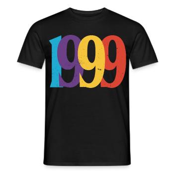 Geboren 1999 Geburtstagsgeschenk Geburtstag 99 - Männer T-Shirt - Schwarz - Vorne - AI Model Male 178 light (178cm)