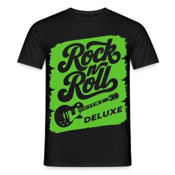 Rock`n Roll Deluxe Music Musik Party Sprüche Dance - Männer T-Shirt - Schwarz - Vorne - AI Model Male 178 light (178cm)