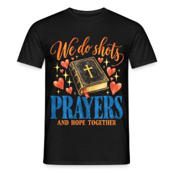 IVF-Glaube Wir machen Spritzen, Gebete und Hoffnung gemeinsam - Männer T-Shirt - Schwarz - Vorne - AI Model Male 178 light (178cm)