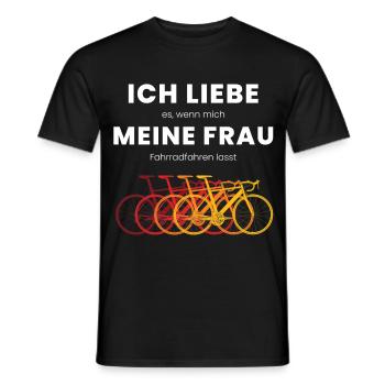 Ich Liebe Es Wenn Meine Frau Fahrradfahren Lässt - Männer T-Shirt - Schwarz - Vorne - AI Model Male 178 light (178cm)