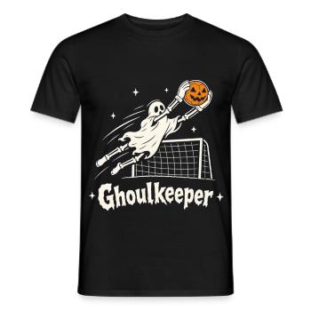 Halloween Torwart Fußball Geist Ghoulkeeper - Männer T-Shirt - Schwarz - Vorne - AI Model Male 178 light (178cm)