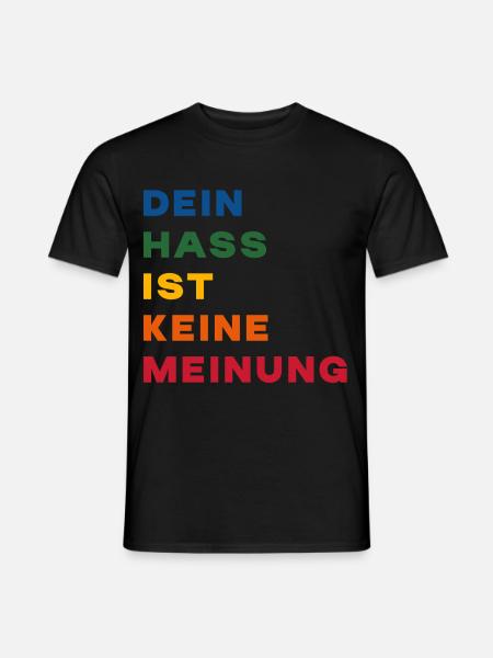 Hass ist keine Meinung: Respekt & Menschenrechte - Männer T-Shirt - Schwarz