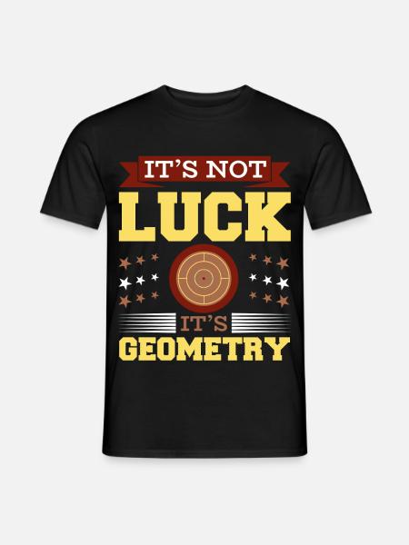 Kein Glück, sondern Geometrie – Crokinole - Männer T-Shirt - Schwarz