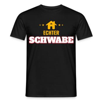 Echter Schwabe – Schwaben Shirt - Männer T-Shirt - Schwarz - Vorne - AI Model Male 178 light (178cm)