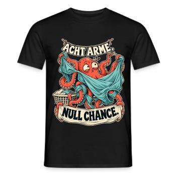 Krake gegen Spannbettlaken - Männer T-Shirt - Schwarz - Vorne - AI Model Male 178 light (178cm)