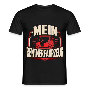 Mein Rentnerfahrzeug Golf Caddy - Männer T-Shirt - Schwarz - Vorne - AI Model Male 178 light (178cm)