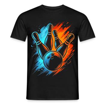 Bowlingkugel Herren Kinder Jungen Bowling - Männer T-Shirt - Schwarz - Vorne - AI Model Male 178 light (178cm)