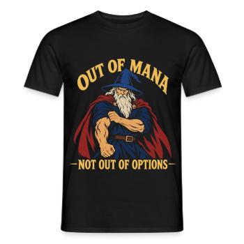 Fantasy Zauberer - Lustiger Gaming Fitness Humor - Männer T-Shirt - Schwarz - Vorne - AI Model Male 178 light (178cm)
