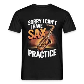 Saxophonist Saxophon Jazz Musik Blasinstrument - Männer T-Shirt - Schwarz - Vorne - AI Model Male 178 light (178cm)