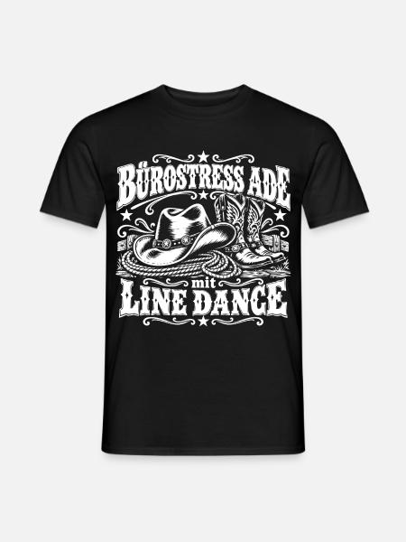 Bürostress Ade Line Dance - Männer T-Shirt - Schwarz