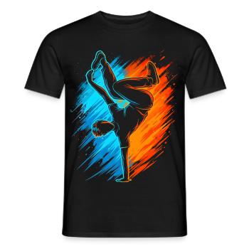 Breakdancing Herren Kinder Jungen Breakdance - Männer T-Shirt - Schwarz - Vorne - AI Model Male 178 light (178cm)