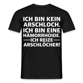 Ich bin kein Arschloch – Ich bin eine Hämorrhoide - Männer T-Shirt - Schwarz - Vorne - AI Model Male 178 light (178cm)