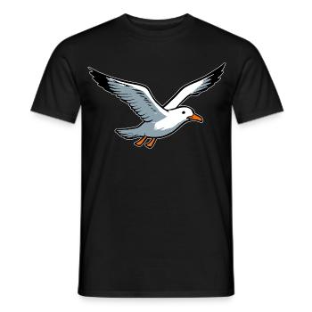 fliegende Möwe - Männer T-Shirt - Schwarz - Vorne - AI Model Male 178 light (178cm)