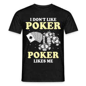 Poker Pokerspieler - Männer T-Shirt - Schwarz - Vorne - AI Model Male 178 light (178cm)
