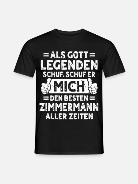 Zimmermann - Männer T-Shirt - Schwarz