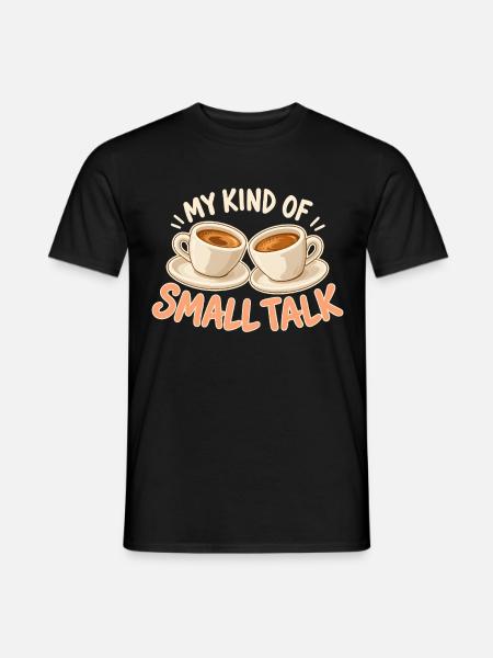 Zwei Espressotassen für die Kaffeerunde - Männer T-Shirt - Schwarz