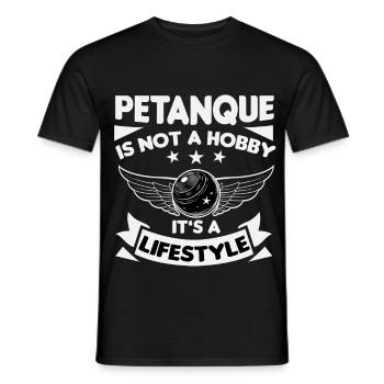 Boule ist kein Hobby, sondern Lebensstil - Männer T-Shirt - Schwarz - Vorne - AI Model Male 178 light (178cm)
