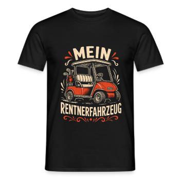 Mein Rentnerfahrzeug Golf Caddy - Männer T-Shirt - Schwarz - Vorne - AI Model Male 178 light (178cm)