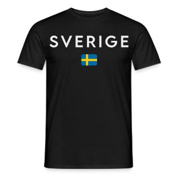 Flagge von Schweden, schwedischer Stolz - Männer T-Shirt - Schwarz - Vorne - AI Model Male 178 light (178cm)