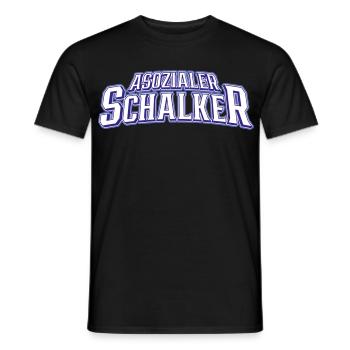 Asozialer Schalker | Gelsenkirchen Schalke - Männer T-Shirt - Schwarz - Vorne - AI Model Male 178 light (178cm)