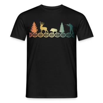 Chasseur d’ADN de chasse Chasseuse d’ADN - T-shirt homme - noir - Devant - AI Model Male 178 light (178cm)