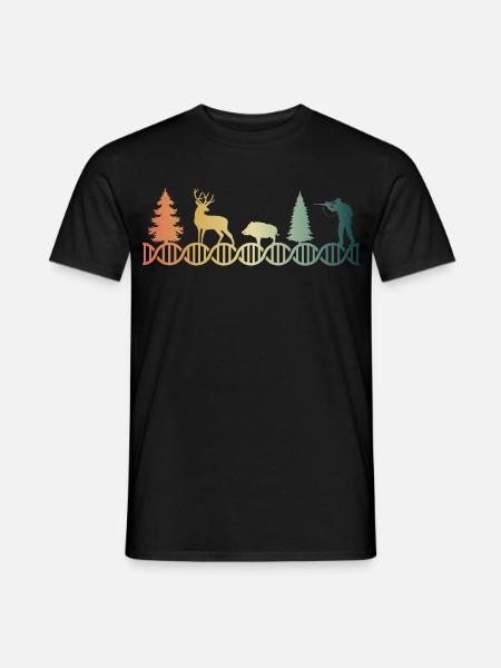 Hunter Hunt DNA DNA Huntress - Men's T-Shirt - black