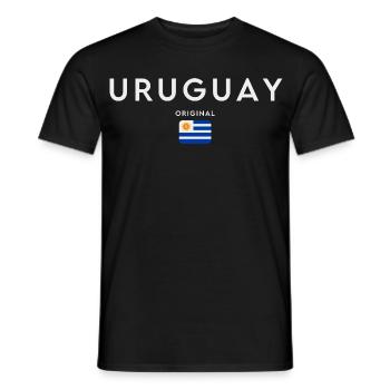 Flagge von Uruguay, Uruguayischer Stolz - Männer T-Shirt - Schwarz - Vorne - AI Model Male 178 light (178cm)