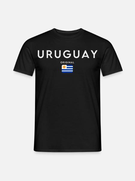 Drapeau de l’Uruguay, fierté uruguayenne - T-shirt homme - noir