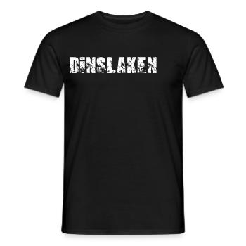 Dinslaken - Männer T-Shirt - Schwarz - Vorne - AI Model Male 178 light (178cm)