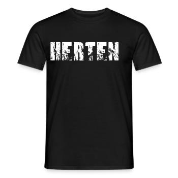 Herten - Männer T-Shirt - Schwarz - Vorne - AI Model Male 178 light (178cm)