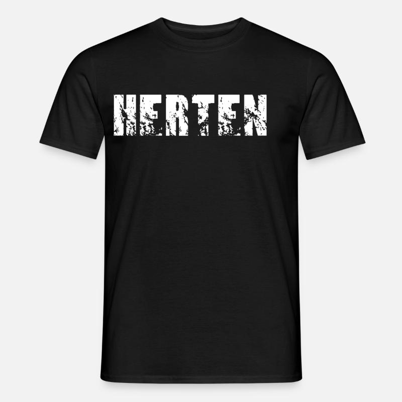 Herten - Männer T-Shirt - Schwarz