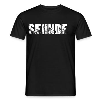 Sehnde - Männer T-Shirt - Schwarz - Vorne - AI Model Male 178 light (178cm)