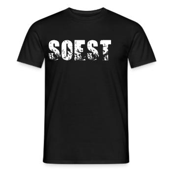 Soest - Männer T-Shirt - Schwarz - Vorne - AI Model Male 178 light (178cm)
