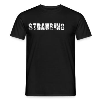 Straubing - Männer T-Shirt - Schwarz - Vorne - AI Model Male 178 light (178cm)