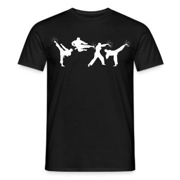 Lustiger Karateka - Männer T-Shirt - Schwarz - Vorne - AI Model Male 178 light (178cm)