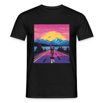 Retro Bike - Men's T-Shirt - black - Front - AI Model Male 178 light (178cm)