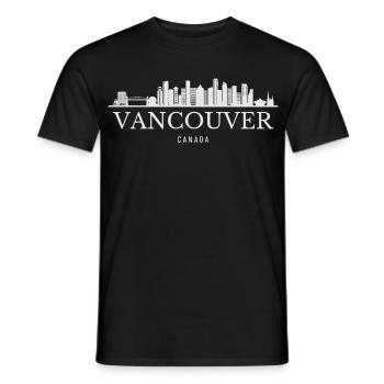 Vancouver Skyline, Vancouver Canada - T-shirt homme - noir - Devant - AI Model Male 178 light (178cm)
