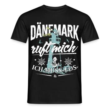 Dänemark ruft mich - Ich muss los - Männer T-Shirt - Schwarz - Vorne - AI Model Male 178 light (178cm)