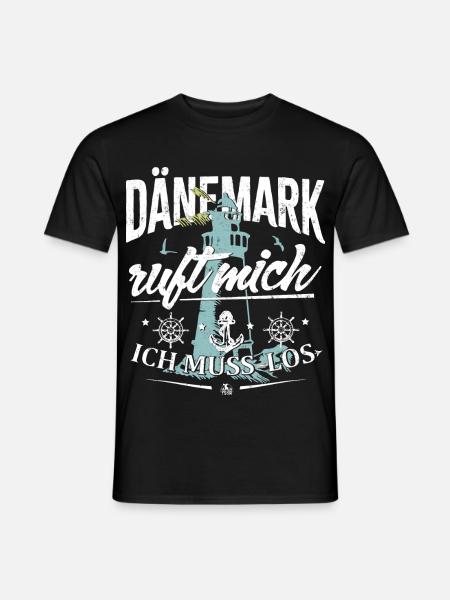 Dänemark ruft mich - Ich muss los - Männer T-Shirt - Schwarz