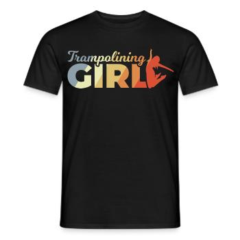 Drôle de fille trampoline - T-shirt homme - noir - Devant - AI Model Male 178 light (178cm)