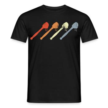 Cuillère au miel vintage - T-shirt homme - noir - Devant - AI Model Male 178 light (178cm)