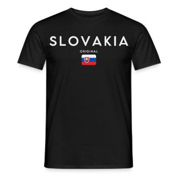 Flagge der Slowakei, Stolz der Slowakei - Männer T-Shirt - Schwarz - Vorne - AI Model Male 178 light (178cm)