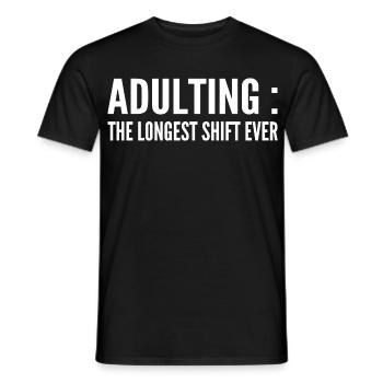 Erwachsener: Längster Service von allen - Männer T-Shirt - Schwarz - Vorne - AI Model Male 178 light (178cm)