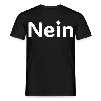 No – Funny German Statement Saying Shirt - Men's T-Shirt - black - Front - AI Model Male 178 light (178cm)