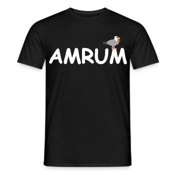 Amrum Möwe Nordsee - Männer T-Shirt - Schwarz - Vorne - AI Model Male 178 light (178cm)