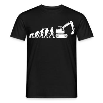 Baggerführer Evolution Bagger Baggerfahrer - Männer T-Shirt - Schwarz - Vorne - AI Model Male 178 light (178cm)