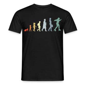 Roller Skater Evolution - Männer T-Shirt - Schwarz - Vorne - AI Model Male 178 light (178cm)