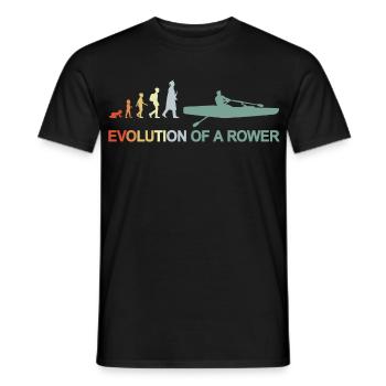 Développement d’un rameur - T-shirt homme - noir - Devant - AI Model Male 178 light (178cm)