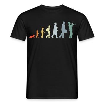 Trumpeter Life Cycle - Men's T-Shirt - black - Front - AI Model Male 178 light (178cm)